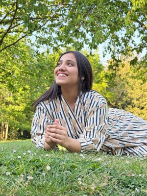 Pure Cotton Handprinted House Robe Summer Kimono | Floral Beach Coverup/Comfy Maternity Mom | Spring Orange Quirky Beige Black Cheetah Leopard Animal - Image 3