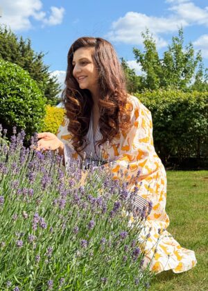 Pure Cotton Block-print House Robe Summer Kimono Beach Coverup/Comfy Lounge Animal Goddess Totem Magic | White Orange Aqua Cheetah Leopard - Image 2